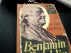 Vintage 1938 BENJAMIN FRANKLIN von Carl Van Doren Hardcover Erstausgabe Buch - Bild 1 von 12