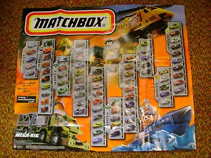1997 MATCHBOX SUPERFAST 31"X26" POSTER MEGA-RIG RESCUE CAT SERIES 1 TO 10 NEW - Picture 1 of 5