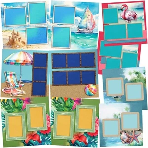 SOMMER AM STRAND - Sammelalbum Layout Set - Bild 1 von 6