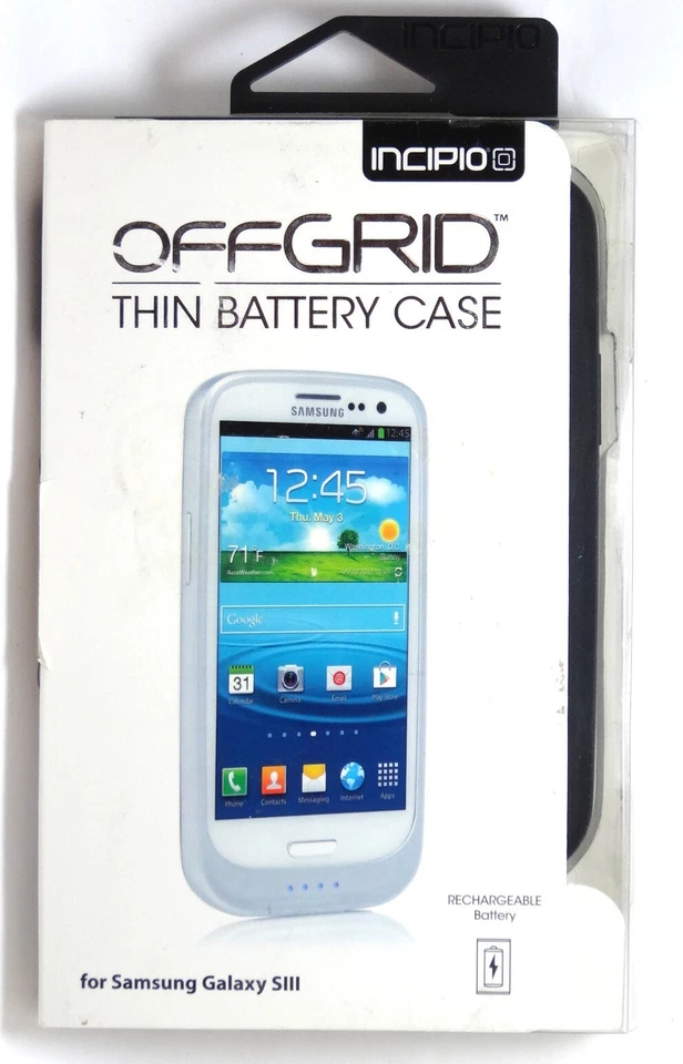 Incipio - Funda Batería Delgada OffGrid para Samsung Galaxy SIII - Negra Foto 1 de 3