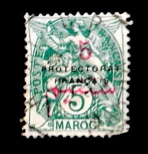 Morocco / France / Stamp / 1911 Used Over print with Latin and Arabic Script - Picture 1 of 1