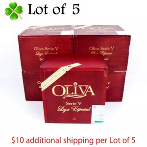 Lotto 5 Scatola Sigari Oliva Belicoso Serie V Liga Speciale Legno 5,75" x 5,75" x 4" - Foto 1 di 11