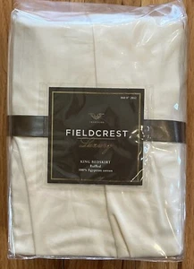 Fieldcrest Luxury KING Ruffled Bedskirt 17” Drop. 100% Egyptian Cotton-Ivory - Picture 1 of 3