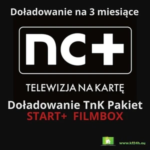 3 m-cy START+ FILMBOX Telewizja na Karte Aufladung NC+ TVN Doladowanie TnK TVP1 - Afbeelding 1 van 3