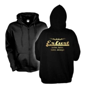 Kapuzenjacke Erfurt, harder better faster stronger, Hoodie (SFU10-33e) - Bild 1 von 1