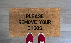 Alfombra de puerta de coco 70x40 cm por favor quita tu estilo Choos uso en interiores - Imagen 1 de 5