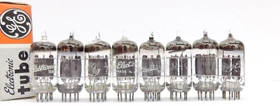 8 Nice Tested Vintage General Electric 12AU7A/ECC82 Vacuum Tubes #2 - Image 1 of 4