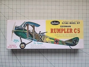 1964 GUILLOW'S GERMAN RUMPLER C5 FLYING MODEL KIT - Picture 1 of 21