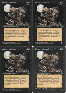 MTG: GREATER WEREWOLF Homelands COMMON; played, Excellent condition x4 - Picture 1 of 2