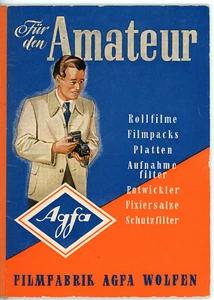 Agfa Prospekt FÜR DEN AMATEUR Rollfilme Filmpacks Platten Filter Broschüre 1953 - Picture 1 of 4