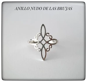 Nudo Celta Brujas Meiga anillo Nudo  Cuaternario Protección Plata WITCH SILVER - Bild 1 von 7