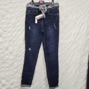 Pantalones de mezclilla ajustados azules para dama de George talla 10 muy adelgazantes longitud regular nuevos con etiquetas - Imagen 1 de 9