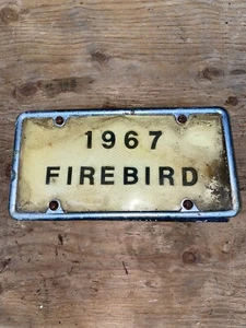 67 Firebird front  Vanity license plate Frame Bracket Vintage Wall Art Man Cave - Picture 1 of 5