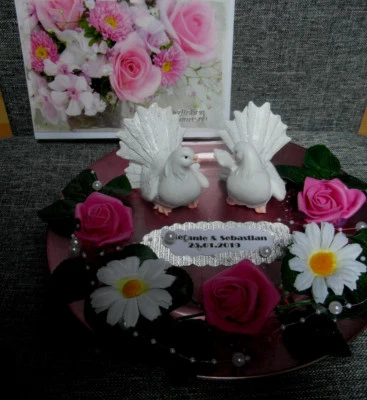 Geldgeschenk Hochzeit Hochzeitsgeschenk edle Tauben Geschenk personalisiert  NEU - Bild 1 von 4