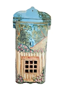 Hand Painted Whimsical Metal Mail Letter Box (No Hanging Hardware) - Picture 1 of 10