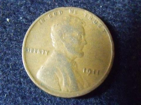 1911 P  LINCOLN HEAD WHEAT CENT THIRD YEAR COIN FREE SHIPPING AB46 Cover