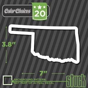 Oklahoma State Outline - Vinyl Decal Sticker Die Cut OK Car Oval USA Track Map - Picture 1 of 1