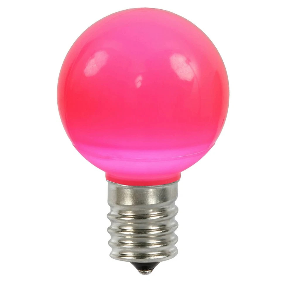 Vickerman G50 Pink Ceramic LEDBulb E17 .96W 25/Box - XLEDCG59-25 - Image 1 of 1