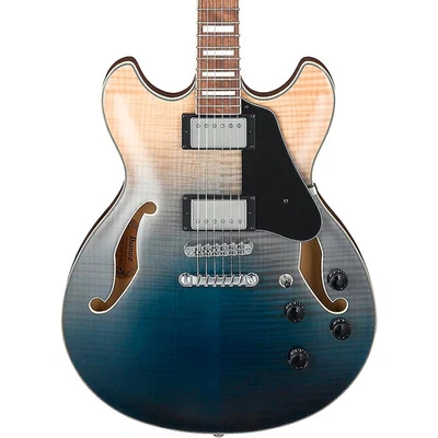 Ibanez AS73FM Artcore Semi-Hollow Electric Guitar Transparent Indigo Fade - Image 1 of 4