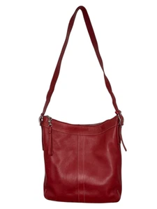 Borsa a tracolla Coach Legacy slim vintage pelle rossa tracolla regolabile 9188 - Foto 1 di 10