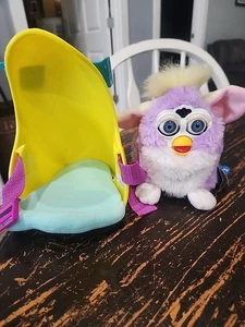 1998 99 Furby Special Limited Edition Purple/White Works With Sleepy Time Bed - Bild 1 von 9