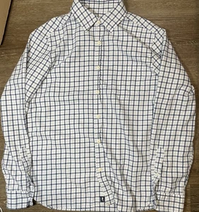 Vineyard Vines Men’s Shirt Murray Plaid Button Up Medium White Blue READ - Picture 1 of 5