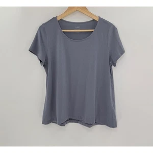Pure Jill Women's Scoop Neck Short Sleeve Pima Cotton Elliptical Tee Small - Picture 1 of 8