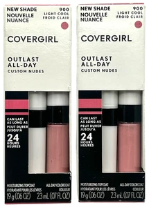 2 Pack Covergirl Outlast All Day Lip Color with Top Coat 900 Light Cool - Picture 1 of 4