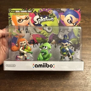 Nintendo Amiibo Splatoon Figures 3 Pack - Girl Squid Boy - Brand New & Sealed - Picture 1 of 6