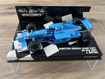 Minichamps 1:43 Benetton Renault Jenson Button GP USA 2001 Limited Edition - Bild 1 von 4
