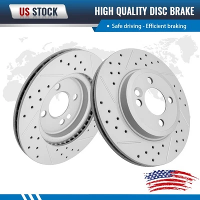 Rotores de freno delanteros perforados y ranurados para Mini Cooper 2007 2008 2009 2010-2015 Foto 1 de 4