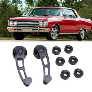 ‘4 1/4 Inch Window Crank Handle Kit Billet Aluminum Black Coating Long Lasting - Picture 1 of 23