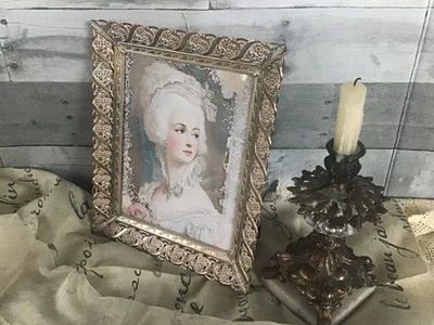 Marco de filigrana elegante de metal vintage estampado de María Antonieta Shabby Chic decoración del hogar Foto 1 de 4