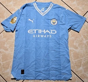 NEW Manchester City 23/24 Jack Grealish #10 Blue Authentic Jersey Mens Medium - Picture 1 of 11
