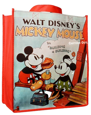 Disney Mickey Tote Shopping Bag Large Reusable Classic Minnie Mouse Gift Bag