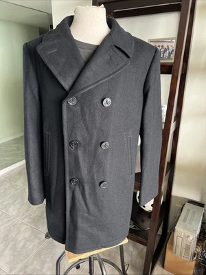 USN Issue Legit & Real! DSCP Pea Coat 42L  Large Long Jacket 🌟✅🇺🇸made In USA - Image 1 of 4