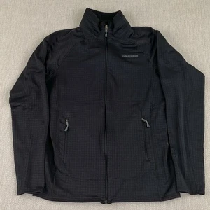 Patagonia R1 Full Zip Jacket Mens Medium M Black Waffle Knit Gorpcore Polartec - Picture 1 of 15