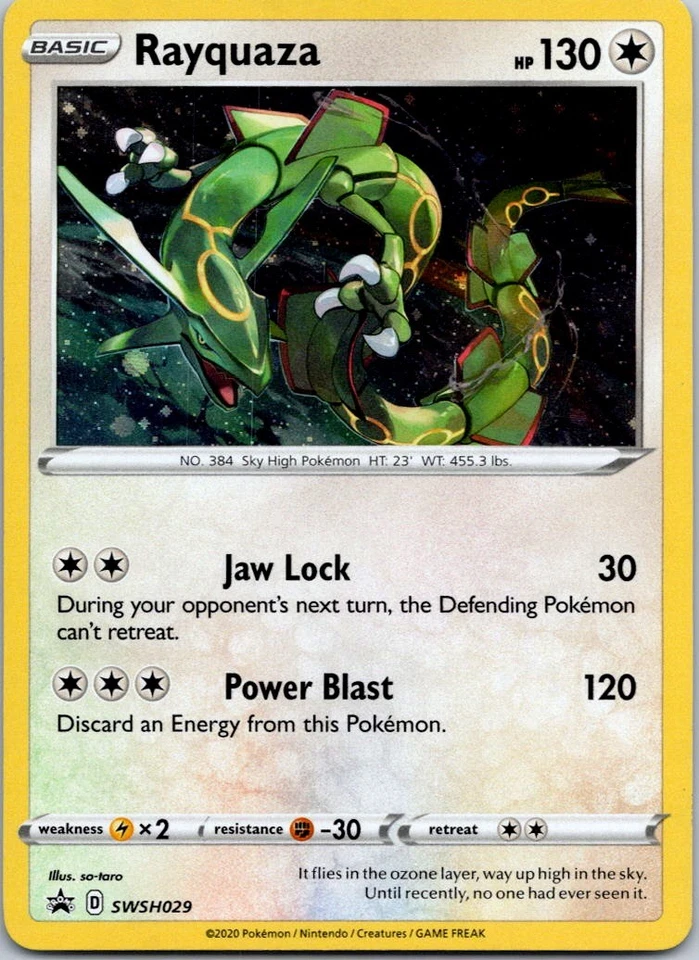 Black Star Promo Rayquaza SWSH029 Promo SWSH: Sword & Shield Promo Cards - Image 1 of 2