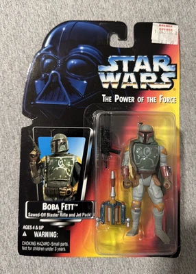 Figura de acción Star Wars Boba Fett POTF2 tarjeta roja .01 1995 Kenner sin usar, en caja nueva Foto 1 de 4