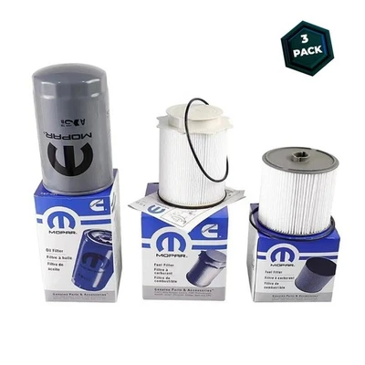 Mopar Diesel OEM Oil Fuel Filter Kit 2019-2021 RAM 2500-5500 6.7L   (Pack of 3) - Image 1 of 4