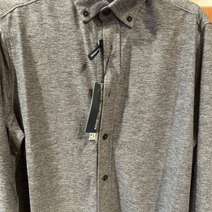 NWT Report Collection Men M Shirt Modern Fit Long Sleeve Button Down Flex Knit - Picture 1 of 8