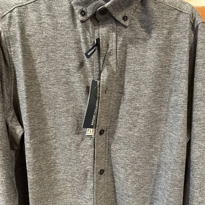 NWT Report Collection Men M Shirt Modern Fit Long Sleeve Button Down Flex Knit - Image 1 of 4