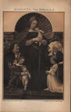 Licht-Druck 1902: MADONNA. Hans Holbein d. J. 1497-1543 Bibel Maria Magdalena