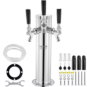 VEVOR Dispenser Birra alla Spina Triplo Rubinetto Spillatore Birra Acciaio Inox - Imagen 1 de 12