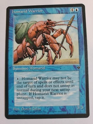MTG Magic The Gathering Card Homarid Warrior Summon Homarid Blue Fallen Empires - Image 1 of 2