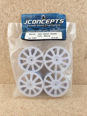 JConcepts Rulux B44 Front Wheel 4 Piece White # 3307 1/10 RC Buggy - Image 1 of 3