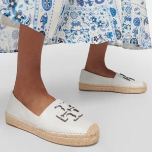 NWOT TORY BURCH INES PLATFORM ESPADRILLE GARDENIA SIZE 10 - Picture 1 of 12