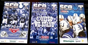 INDIANAPOLIS COLTS PLAYOFF PROGRAMS X3 - RAVENS 2009 & JETS 2009 & CHARGERS 2008 - Picture 1 of 1