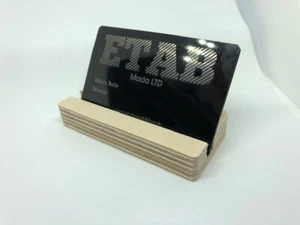 Wooden Desktop Business Card holder Ply Wood Reception Networking  - Picture 1 of 3