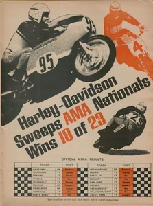 1969 Harley-Davidson AMA Nationals Race Bikes Daytona Original Color Print Ad - Picture 1 of 3
